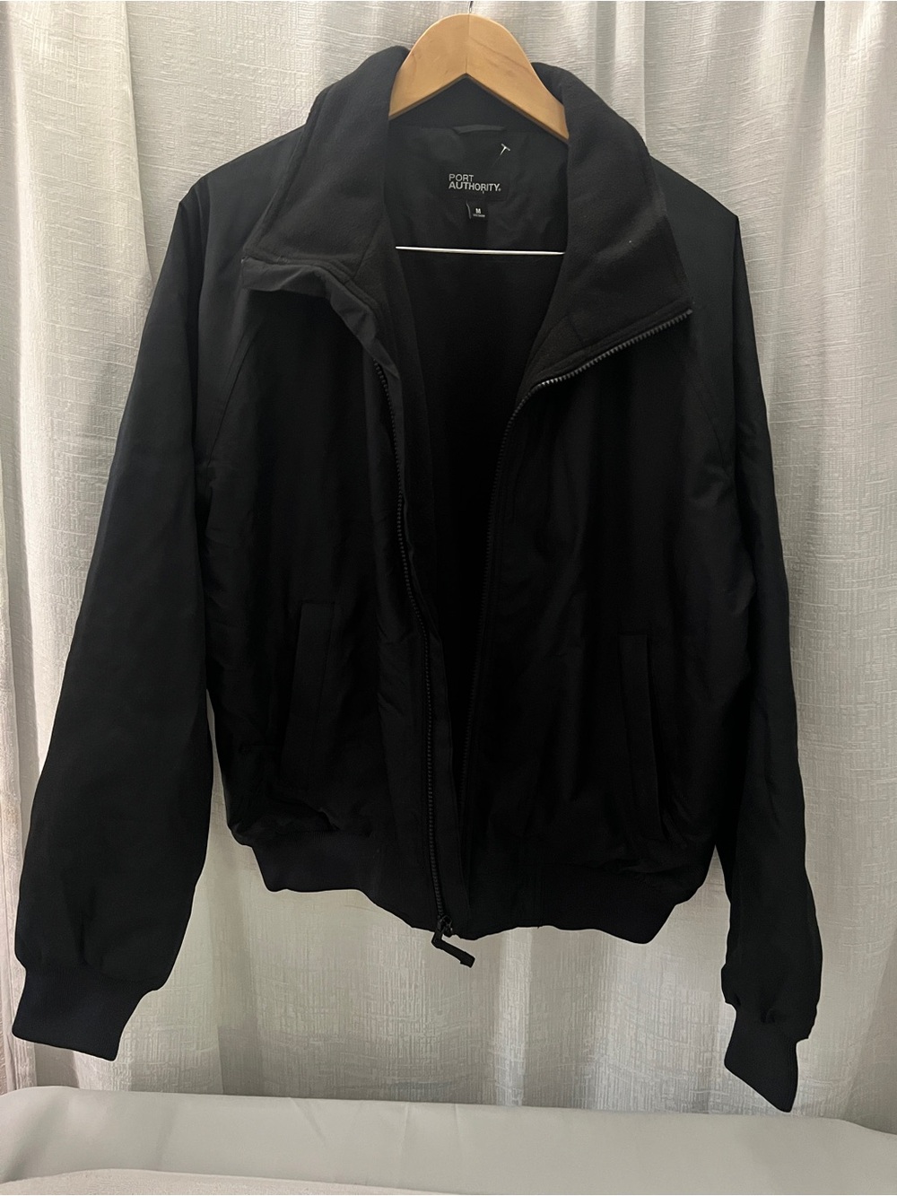 Port Authority Black Men's Bomber-Style Jacket SIZE MEDIUM